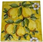Handmade Italian Ceramic Tile with Lemons â€“ Decorative Mediterranean Wall Art, Authentic Hand-Painted Majolica, Kitchen & Backsplash Accent, 6x6 Inch - Image 3