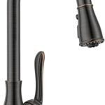 Oil Rubbed Bronze Kitchen Faucet with Pull Down Sprayer, Lava Odoro Bronze Kitchen Sink Faucet with Magnetic Docking Spray 3-Function, Brass Faucet for Kitchen Sink 1 Hole and 3 Hole, KF271-ORB