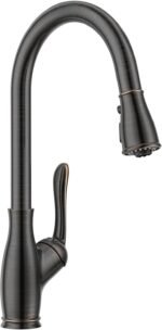 Oil Rubbed Bronze Kitchen Faucet with Pull Down Sprayer, Lava Odoro Bronze Kitchen Sink Faucet with Magnetic Docking Spray 3-Function, Brass Faucet for Kitchen Sink 1 Hole and 3 Hole, KF271-ORB