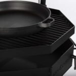 TITAN GREAT OUTDOORS Ash & Ember Santa Maria Grill, Argentine Style Open Fire Grill, Adjustable Cooking Grate with Flywheel, BBQ Grill Comes with Cast Iron Skillet - Image 4