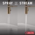 Delta Trinsic Pro Style Commercial Kitchen Faucet with Pull Down Sprayer, Single Hole Brushed Gold Kitchen Sink Faucet, Single Handle, Champagne Bronze 9659-CZ-DST - Image 7