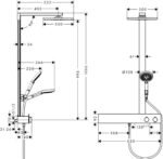 Hansgrohe 27364000 Raindance E Showerpipe 300 1jet EcoSmart 9 l/min with ShowerTablet 600 Chrome shower pipe, 600mm - Image 2