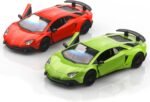 1/36 Scale Lamborghini Aventador LP750-4 SV Diecast Cars Models,Pull Back Vehicles Toy Cars,Cars Gifts for Boys Girls (Green) - Image 7
