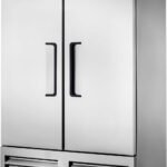 54" W Commercial Refrigerator with 2 door Stainless Steel 49 Cu. Ft Reach-in Refrigerator 6 Adjustable shelves Fan Cooling Fridge for Restaurant, Commercial Kitchen, Shop, ETL Certification