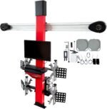 Wheel Alignment Machine 3D Wheel Aligner, 12~24 inch Rim Diameter, Database Supports Over 60,000+ Models, 0.1mm/0.01° High-Precision Tire Wheel Aligning Machine AC110V