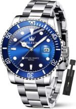 OLEVS Luxury Watches for Men Big Face Stainless Steel Business Dress Analog Quartz Watch with Day Waterproof Luminous Mens Wrist Watch - Image 8