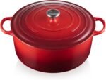 Le Creuset Enameled Cast Iron Signature Round Dutch Oven, 13.25 qt., Cerise