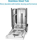 Midea MDF18A1AWW Built-in Dishwasher with 8 Place Settings, 6 Washing Programs, Stainless Steel Tub, Heated Dry, Energy Star, White - Image 8