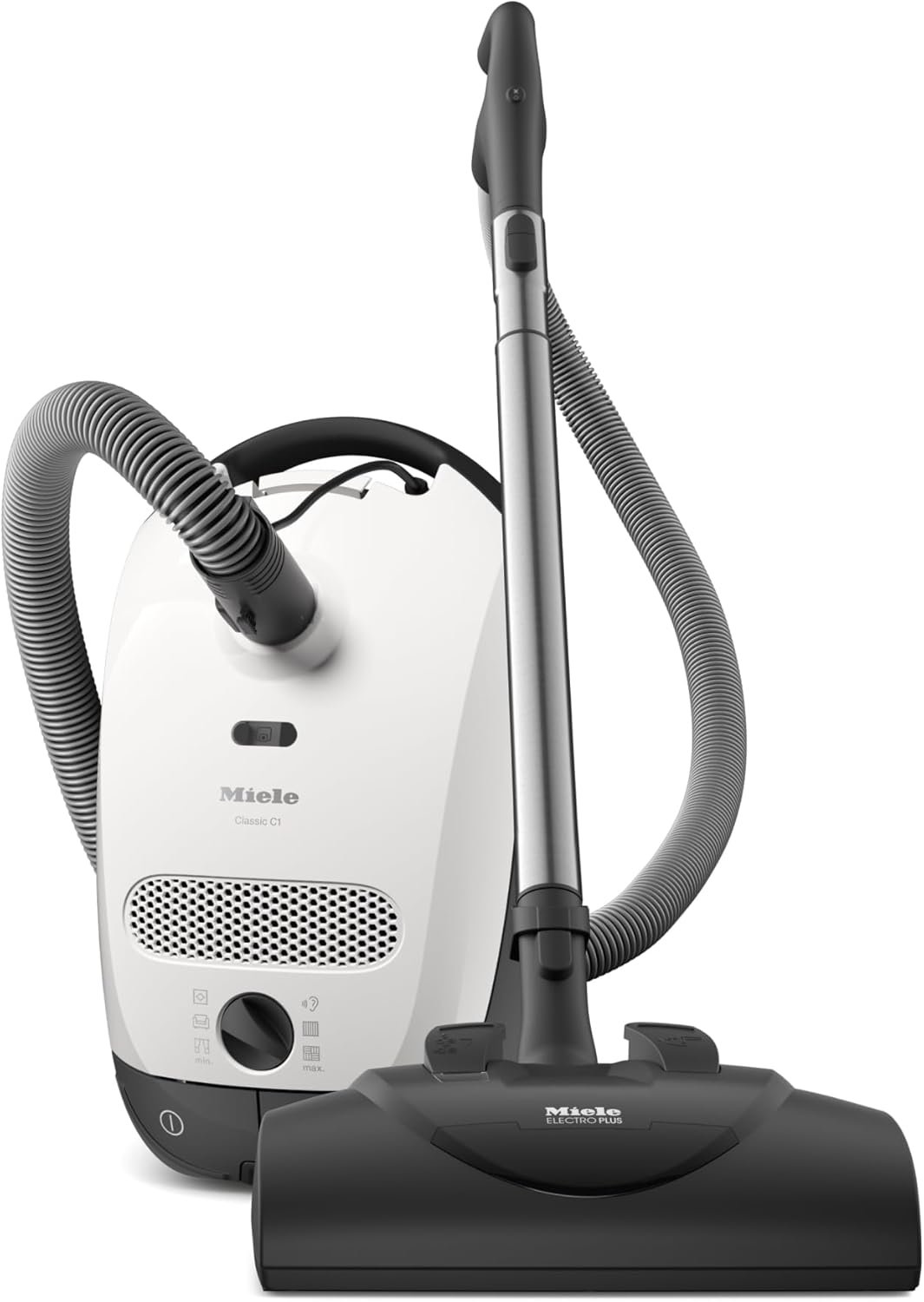 61QPU8rJ9mL._AC_SL1500_.jpg Miele Classic C1 Cat & Dog Bagged Canister Vacuum, Lotus White - Pet Hair, Portable - Image 1