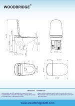WOODBRIDGE Smart Toilet with 1000g MaP Flush Score, Foam Shield, Moving Dryer, Blackout Flush, ADA Comfort Height, Auto Open & Close, Heated Seat, B0930S - Image 5