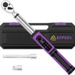 Digital Torque Wrench 3/8 Drive, 1.5-99.56 Ft-lb/2.03-135 Nm, ±1% Precision Torque Wrench Digital Set with Vibration, Buzzer and LED Flash Notification for Bike, Motorcycle & Automotive Repair