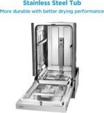 Midea MDF18A1AST Built-in Dishwasher with 8 Place Settings, 6 Washing Programs, Stainless Steel Tub, Heated Dry, Energy Star - Image 8