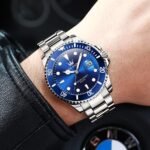 OLEVS Luxury Watches for Men Big Face Stainless Steel Business Dress Analog Quartz Watch with Day Waterproof Luminous Mens Wrist Watch - Image 3