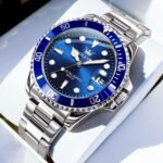 OLEVS Luxury Watches for Men Big Face Stainless Steel Business Dress Analog Quartz Watch with Day Waterproof Luminous Mens Wrist Watch - Image 2