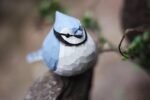 Hand Carved Wooden Bird Figurines, Creative Small Bird Statue for Home Decor, Bird Gifts for Bird Lovers (Blue Jay) - Image 5