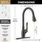 Oil Rubbed Bronze Kitchen Faucet with Pull Down Sprayer, Lava Odoro Bronze Kitchen Sink Faucet with Magnetic Docking Spray 3-Function, Brass Faucet for Kitchen Sink 1 Hole and 3 Hole, KF271-ORB - Image 3