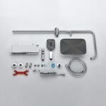 Lefton Shower System with Temperature Display in Fahrenheit and Dual Shower Head, Waterfall Shower Faucet Set with Spray Gun, 5-in-1 Control System, SST2206 (Chrome) - Image 8