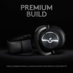 Logitech G Pro X Wired Gaming Headset: Blue VO!CE Detachable Boom Mic, DTS 7.1, 50 mm Drivers, USB/3.5mm Aux, Spare Memory Foam Ear Pads, USB DAC & Bag Included - Black - Image 5