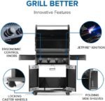 Napoleon Rogue 525 Natural Gas Grill, Black, Stainless Steel Grids, Durable 4-Burner BBQ - Image 6