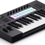 Novation Launchkey 25 MK4 — Compact 25 Key, USB, MIDI Keyboard Controller with DAW Integration. Chord Mode, Scale Mode, 8 Drum Pads, and Arpeggiator — Includes Software Bundle for Music Production