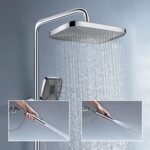 Lefton Shower System with Temperature Display in Fahrenheit and Dual Shower Head, Waterfall Shower Faucet Set with Spray Gun, 5-in-1 Control System, SST2206 (Chrome) - Image 5