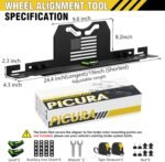 2026 Upgraded Wheel Alignment Tool, 2 PCS Toe Alignment Tool Plates Without Removing Calipers, Wheel Alignment Kit with 2 Measuring Tapes, Compatible with Most Cars and SUVs - Image 2