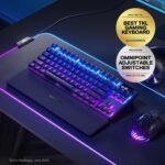 SteelSeries Apex Pro TKL Wireless HyperMagnetic Gaming Keyboard — Esports Tenkeyless — OLED Screen — Adjustable Actuation — PBT Keycaps — Bluetooth — 2.4GHz — USB-C - Image 2