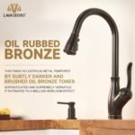 Oil Rubbed Bronze Kitchen Faucet with Pull Down Sprayer, Lava Odoro Bronze Kitchen Sink Faucet with Magnetic Docking Spray 3-Function, Brass Faucet for Kitchen Sink 1 Hole and 3 Hole, KF271-ORB - Image 8