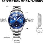 OLEVS Luxury Watches for Men Big Face Stainless Steel Business Dress Analog Quartz Watch with Day Waterproof Luminous Mens Wrist Watch - Image 6