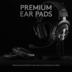 Logitech G Pro X Wired Gaming Headset: Blue VO!CE Detachable Boom Mic, DTS 7.1, 50 mm Drivers, USB/3.5mm Aux, Spare Memory Foam Ear Pads, USB DAC & Bag Included - Black - Image 4