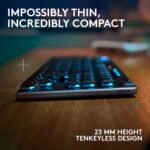 Logitech G915 X Lightspeed TKL Wireless Mechanical Gaming Keyboard, Double-Shot PBT Keycaps, Fully Programmable Keys, RGB Backlit Mac/PC Gaming Keyboards, Aluminum Finish, GL Tactile Switches, Black - Image 8
