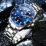 OLEVS Luxury Watches for Men Big Face Stainless Steel Business Dress Analog Quartz Watch with Day Waterproof Luminous Mens Wrist Watch - Image 4