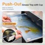 Sophia & William 4-Burner Propane Gas BBQ Grill with Side Burner and Porcelain-Enameled Cast Iron Grates, Stainless Steel Barbecue Grills Outdoor Cooking, Silver Cabinet Style, 42,000BTU - Image 5