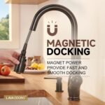 Oil Rubbed Bronze Kitchen Faucet with Pull Down Sprayer, Lava Odoro Bronze Kitchen Sink Faucet with Magnetic Docking Spray 3-Function, Brass Faucet for Kitchen Sink 1 Hole and 3 Hole, KF271-ORB - Image 7