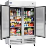 54" W Commercial Freezer with 2 door Stainless Steel 49 Cu. Ft Reach-in Freezer Auto-Defrost Fan Cooling Freezer for Restaurant, Commercial Kitchen, Shop, ETL Certification -10℉ - Image 6