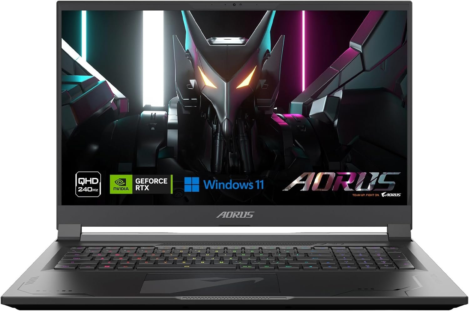 71NQ0d941TL._AC_SL1500_.jpg GIGABYTE AORUS 17X: 17.3" 16:9 Thin Bezel QHD 2560x1440 240Hz, NVIDIA GeForce RTX 4080 Laptop GPU 12GB GDDR6, Intel Core i9-13980HX, 16GB DDR5 RAM, 1TB SSD, Windows 11 Pro (AORUS 17X AXF-D4US694SH) - Image 1