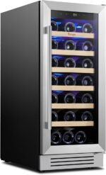 Yeego Wine Fridge Cooler - 15 Inch Wine Fridge Hold 33 Bottles, 40-65°F Wine Refrigerator Glass Door, Built in, Freestanding Under Counter Fridge for Beer Soda Drink Home Bar Office - Image 8
