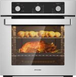 24" Electric Wall Oven, ETL Certified, ThermoMate 2.8 Cu.ft. Electric Wall Oven with 5 Cooking Functions, Built-in Ovens with Anti-Mistouch Knob, Stainless Steel