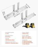 VEVOR Wheel Alignment Tool, 2 PCS Stainless Steel Heavy Duty Toe Alignment Plates with 2 Measuring Tapes, Accurate Automotive Wheel Tools for Home Use, Compatible with Cars, Trucks, SUVs, and Vehicle - Image 7