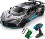 MIEBELY Remote Control Car, Bugatti Divo 1/16 Scale Rc Cars 12Km/h, 2.4Ghz Licensed Model Car 7.4V 500mAh Toy Car Headlight for Adults Boys Girls Age 6-12 Years Birthday Ideas Gift