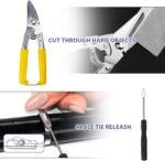 Heavy Steel Cable Tie Tool：Stainless Steel Zip Tie Gun, Metal Tie Wrap Gun Kit, Duty Outdoor Adjustable Fastening Cutting Tie Tool Sets with 100pcs Self-Locking Metal Steel Zip Ties CHUSHUYI - Image 3