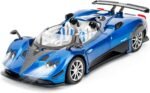 BDTCTK 1/24 Comapatible for Pagani Zonda HP Barchetta Model Cars Toy, Zinc Alloy Diecast Pull Back Toy Cars with Sounds and Lights Vehicles for Kids Boy Girl Gift (Blue)