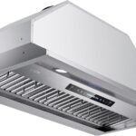 IKTCH 36 inch Built-in/Insert Range Hood 900 CFM, Ducted/Ductless Convertible Duct, Stainless Steel Kitchen Vent Hood with 2 Pcs Adjustable Lights and 3 Pcs Baffle Filters with Handlebar(IKB02-36'')