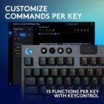 Logitech G915 X Lightspeed TKL Wireless Mechanical Gaming Keyboard, Double-Shot PBT Keycaps, Fully Programmable Keys, RGB Backlit Mac/PC Gaming Keyboards, Aluminum Finish, GL Tactile Switches, Black - Image 4