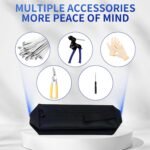 Heavy Steel Cable Tie Tool：Stainless Steel Zip Tie Gun, Metal Tie Wrap Gun Kit, Duty Outdoor Adjustable Fastening Cutting Tie Tool Sets with 100pcs Self-Locking Metal Steel Zip Ties CHUSHUYI - Image 4