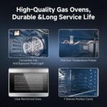 AAOBOSI 48 Inch Freestanding Gas Range Ovens with 7.0 cu.ft Large Capacity Double Convection Ovens, 6 Sealed Burners Plus Iron Grill Burner, Stainless Steel Gas Range Stove with NG/LPG Convertible - Image 6