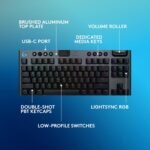 Logitech G915 X Lightspeed TKL Wireless Mechanical Gaming Keyboard, Double-Shot PBT Keycaps, Fully Programmable Keys, RGB Backlit Mac/PC Gaming Keyboards, Aluminum Finish, GL Tactile Switches, Black - Image 6