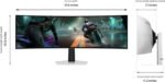 Samsung 49" Odyssey OLED G9 (G91SD) Dual QHD QD-OLED G-Sync Compatible Curved Gaming Monitor, 144Hz, 0.03ms, AMD FreeSync Premium Pro, Ergonomic Stand, 3 Year Warranty, LS49DG910SNXZA, 2024 - Image 8
