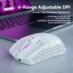 SOLAKAKA SM600 White Wireless Gaming Mouse,Tri-Modes BT5.1/Type-C Wired/2.4G Wireless Mouse with 2 Side Buttons, Programmable Macro Gamer Mouse with RGB Light for Laptop/PC/Mac - Image 4