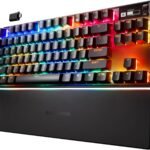 SteelSeries Apex Pro TKL Wireless HyperMagnetic Gaming Keyboard — Esports Tenkeyless — OLED Screen — Adjustable Actuation — PBT Keycaps — Bluetooth — 2.4GHz — USB-C